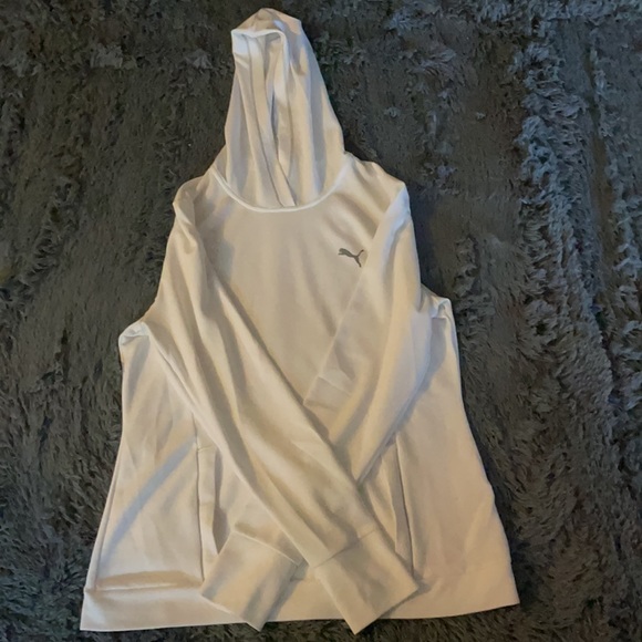 Puma white dry long sleeve shirt. Top FINAL SALE PRICE BEFORE REMOVAL - Picture 2 of 5